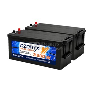 2 Bater�as para Autoconsumo Solar 300Ah | Ozonyx OZX300.AS